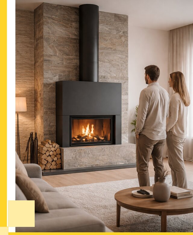 Закрытые камины под ключ в Жигулёвске от 121428 р., ЭриданЖгл