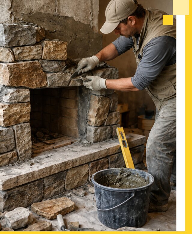 Изготовление и установка каменных каминов под ключ в Жигулёвске