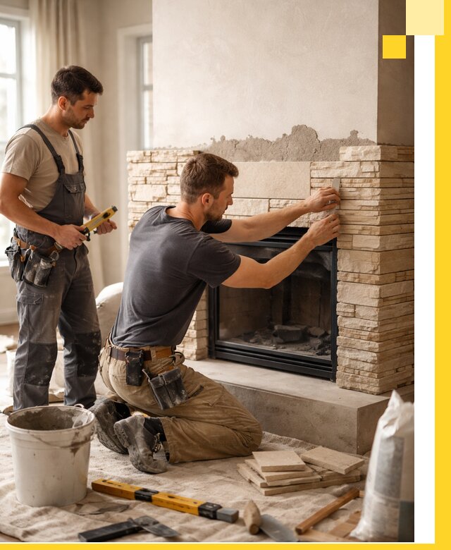 Установка и монтаж каминов для загородного дома в Жигулёвске