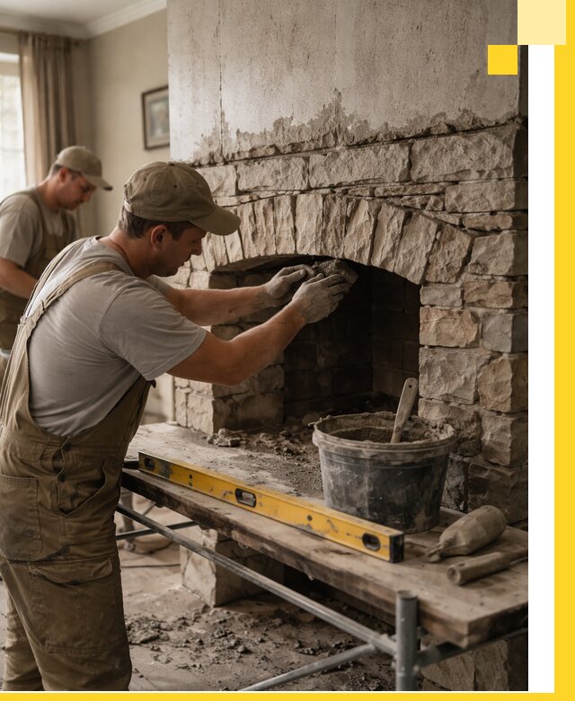 Изготовление каминов под ключ в Жигулёвске, монтаж и отделка