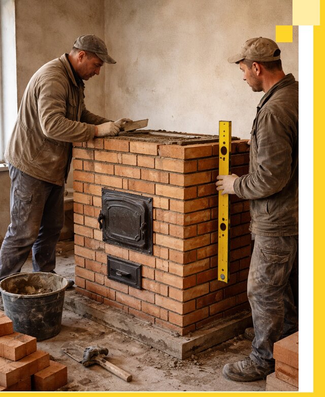 Отопительные печи под ключ в Жигулёвске, установка и сборка