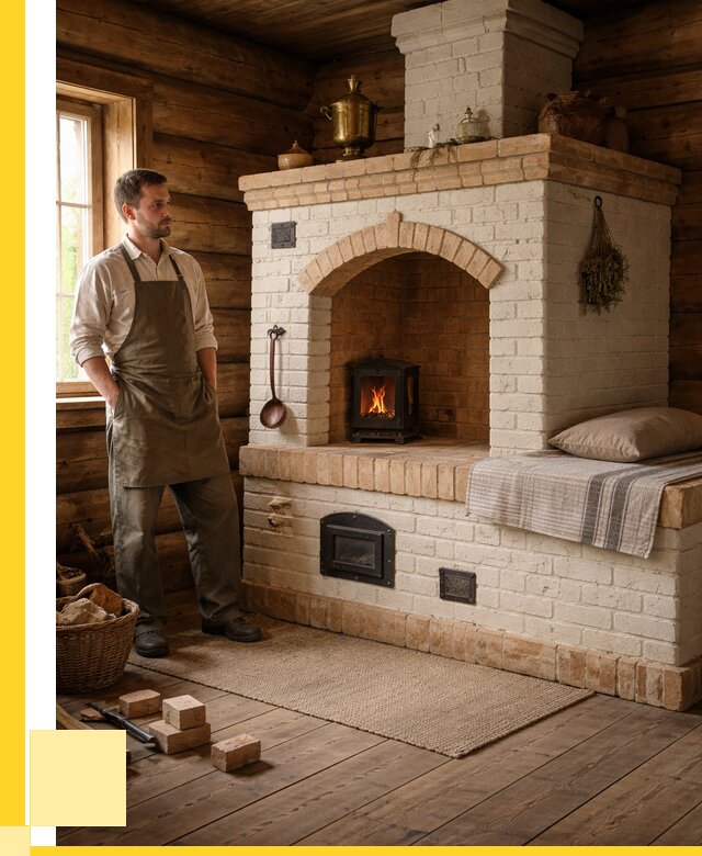 Русские печи с лежанкой под ключ в Жигулёвске от 151785 р. ЭриданЖгл