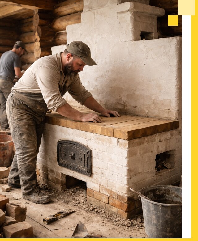 Проектирование и установка русской печи с лежанкой в Жигулёвске