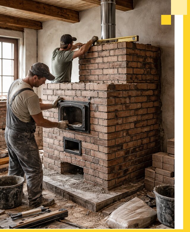 Печи для загородного дома под ключ в Жигулёвске — монтаж и сервис