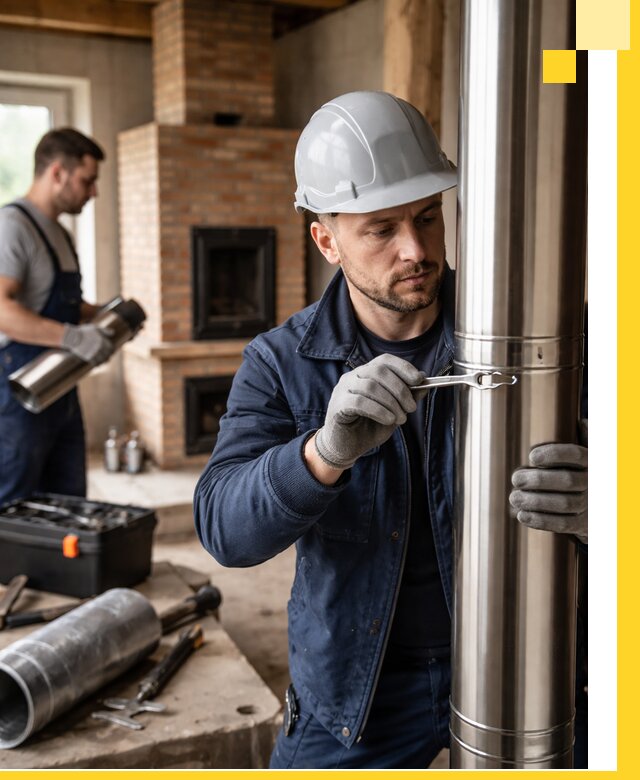 Профессиональный монтаж дымоходов для печей в Жигулёвске