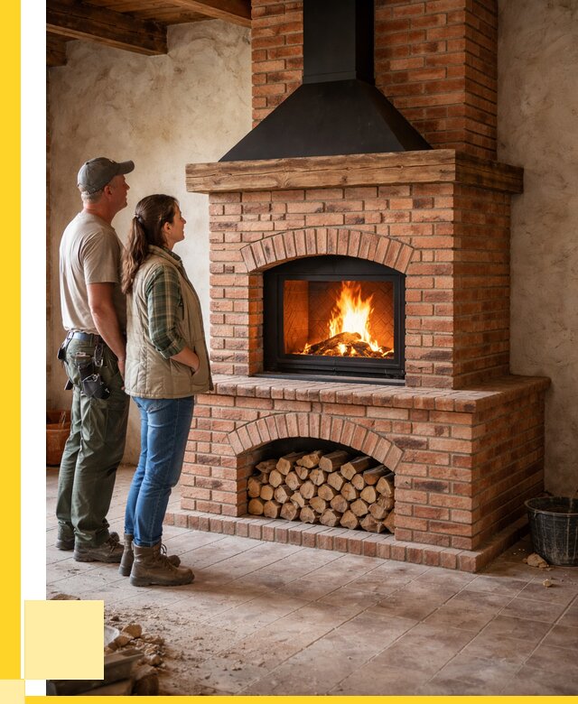 Печи камины из кирпича в Жигулёвске от 121428 р. | ЭриданЖгл