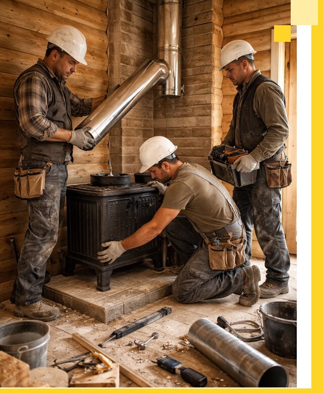 Профессиональный монтаж банных печей и дымоходов в Жигулёвске