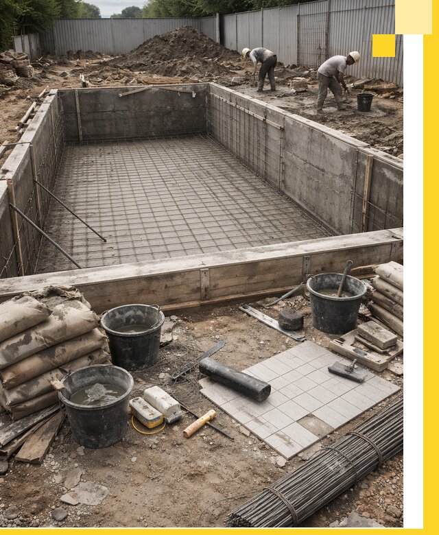 Строительство бассейнов под ключ в Жигулёвске, дизайн и монтаж