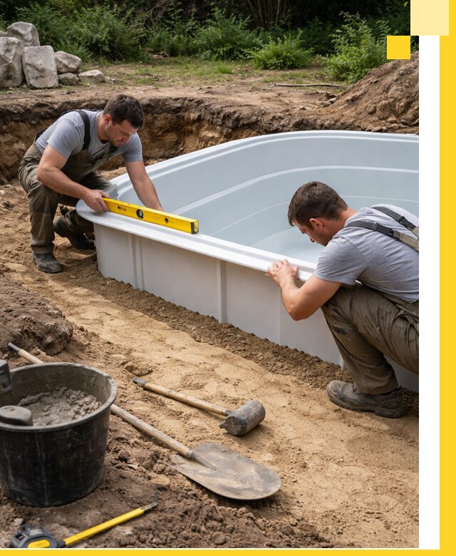 Производство и установка пластиковых бассейнов в Жигулёвске под ключ