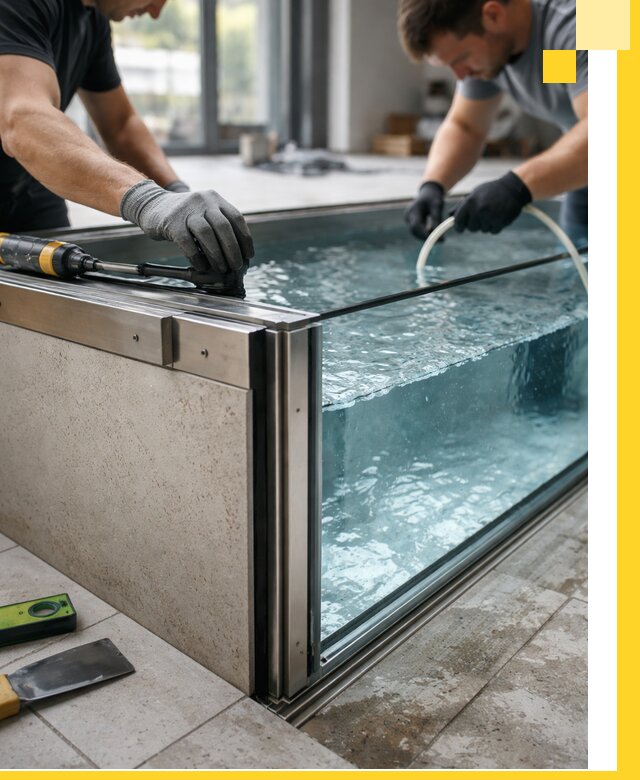 Проектирование и монтаж стеклянных бассейнов в Жигулёвске