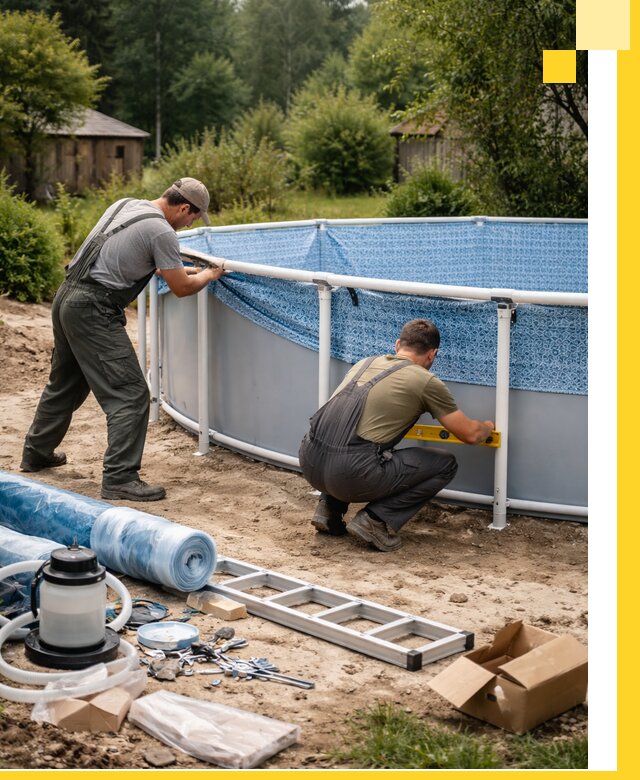 Установка и монтаж каркасных бассейнов в Жигулёвске под ключ