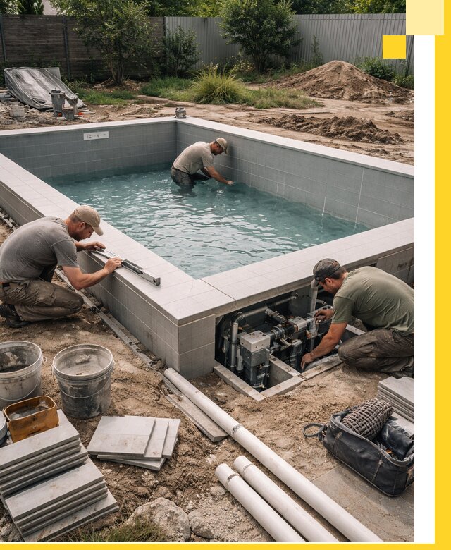 Строительство и монтаж бассейнов для дачи под ключ в Жигулёвске