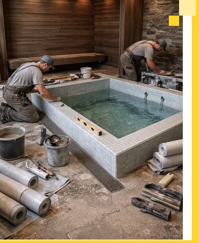 Установка и строительство бассейнов для сауны в Жигулёвске