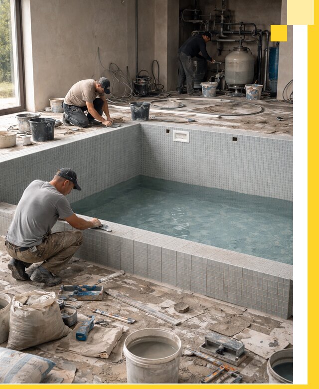 Строительство и монтаж бассейнов в помещении в Жигулёвске