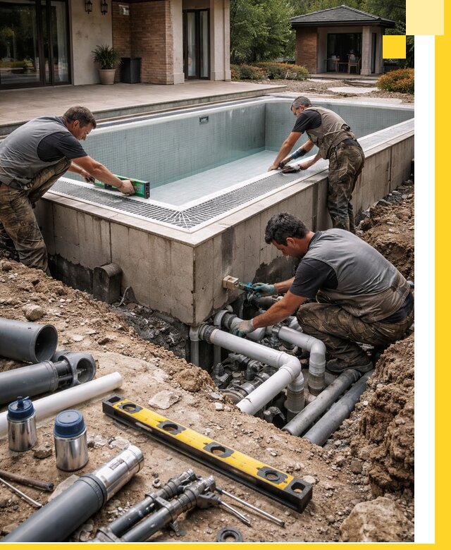 Строительство переливных бассейнов в Жигулёвске под ключ