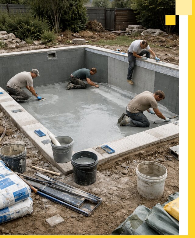 Изготовление и монтаж чаши бассейна под ключ в Жигулёвске