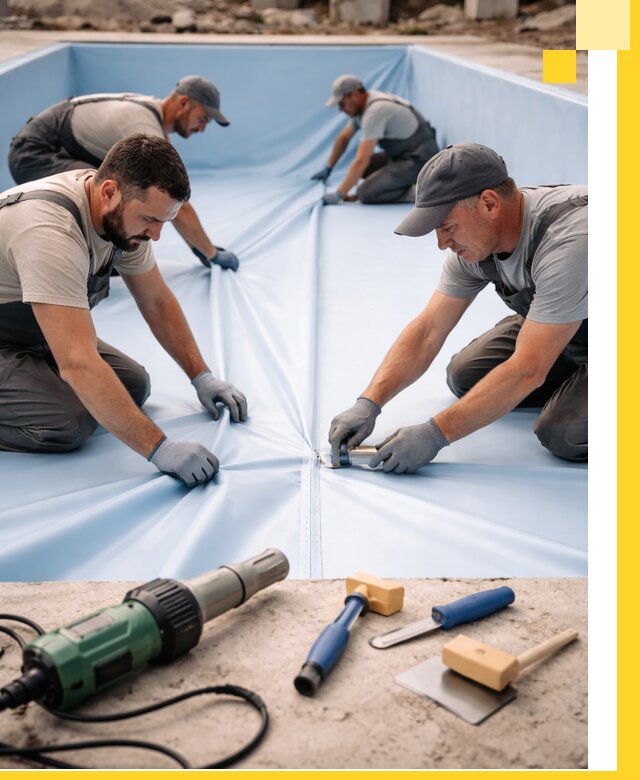 ПВХ пленка для бассейнов с монтажом и гарантией в Жигулёвске