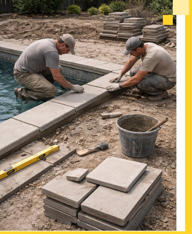 Установка и изготовление копингового камня для бассейнов в Жигулёвске