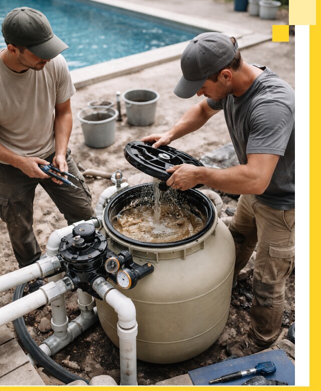 Установка и обслуживание песочных фильтров для бассейнов в Жигулёвске