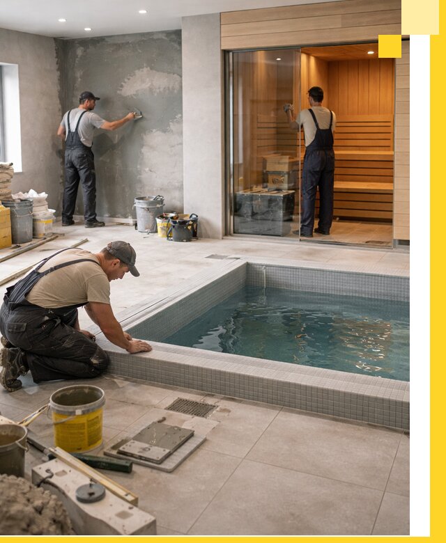 Проектирование и строительство сауны с бассейном в Жигулёвске