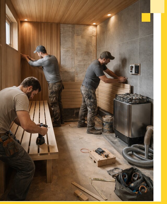 Сауны под ключ в Жигулёвске, проектирование, строительство, отделка