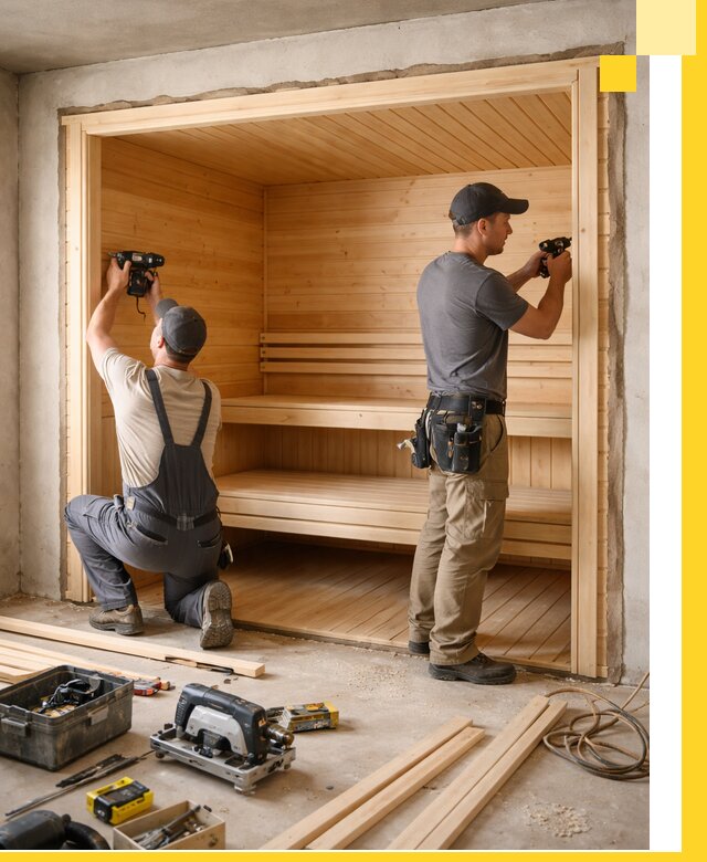 Монтаж саун под ключ в Жигулёвске — проектирование и установка