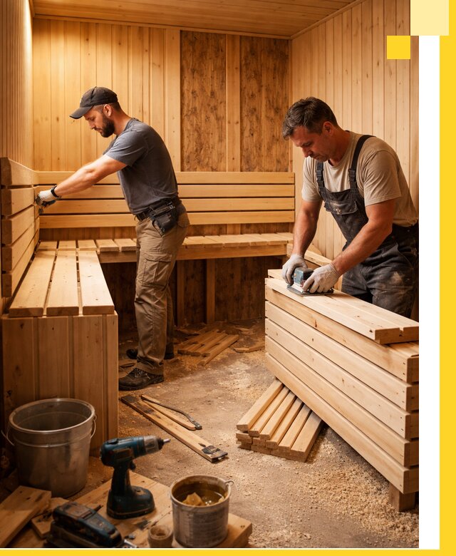 Профессиональный комплексный ремонт саун под ключ в Жигулёвске