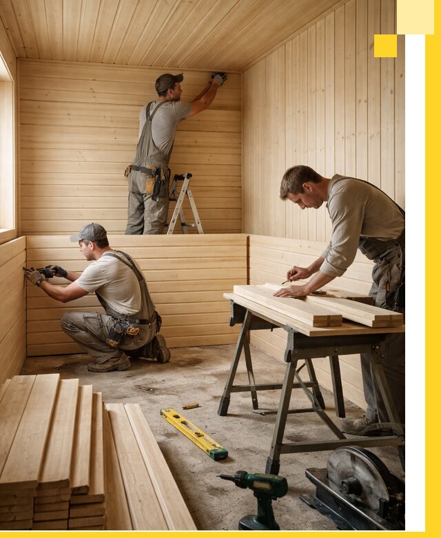 Обшивка саун в Жигулёвске из натуральной древесины под ключ