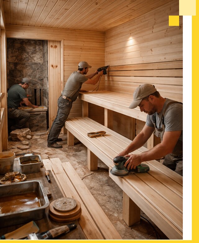 Профессиональная отделка бань в Жигулёвске под ключ, с гарантией