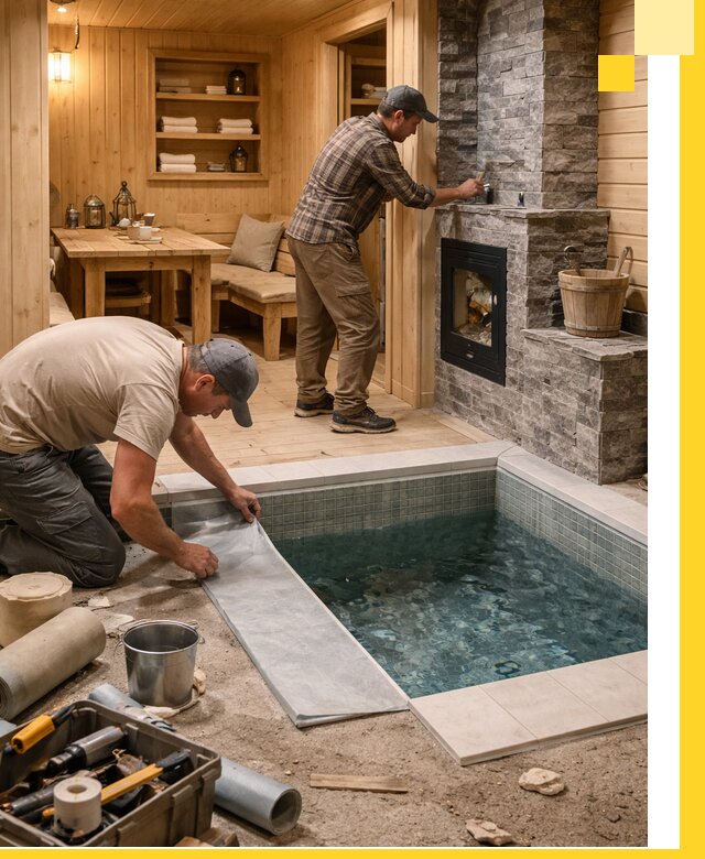 Строительство бань с комнатой отдыха под ключ в Жигулёвске