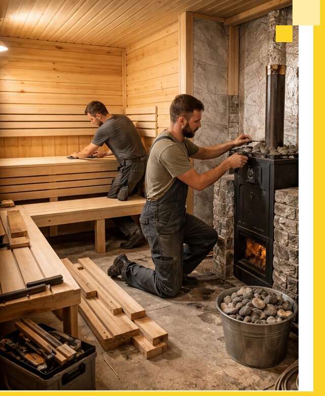 Дизайн и строительство интерьеров бань под ключ в Жигулёвске