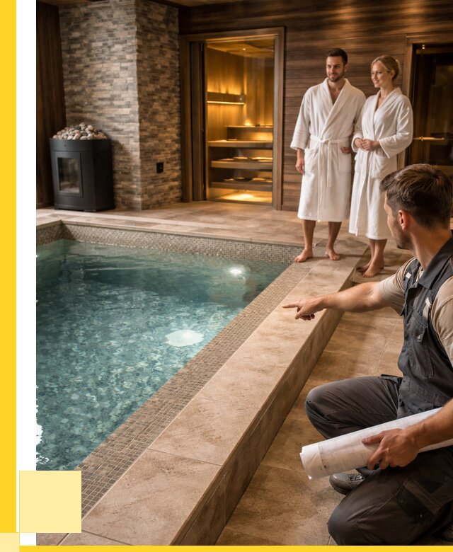 Проект бани с бассейном под ключ в Жигулёвске от 65774 р. | ЭриданЖгл