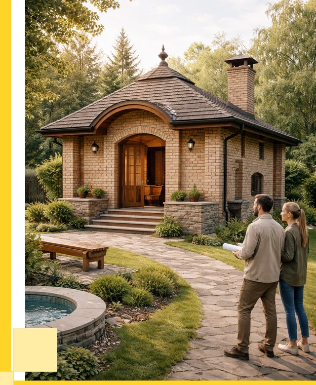 Проект кирпичной бани в Жигулёвске от 30357 р. | ЭриданЖгл