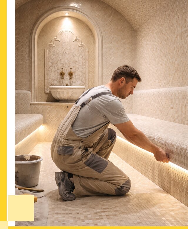 Отделка хамамов под ключ в Жигулёвске от 5565 р. | ЭриданЖгл