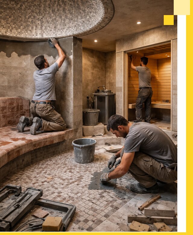 Проект и строительство хамама бани и сауны под ключ в Жигулёвске