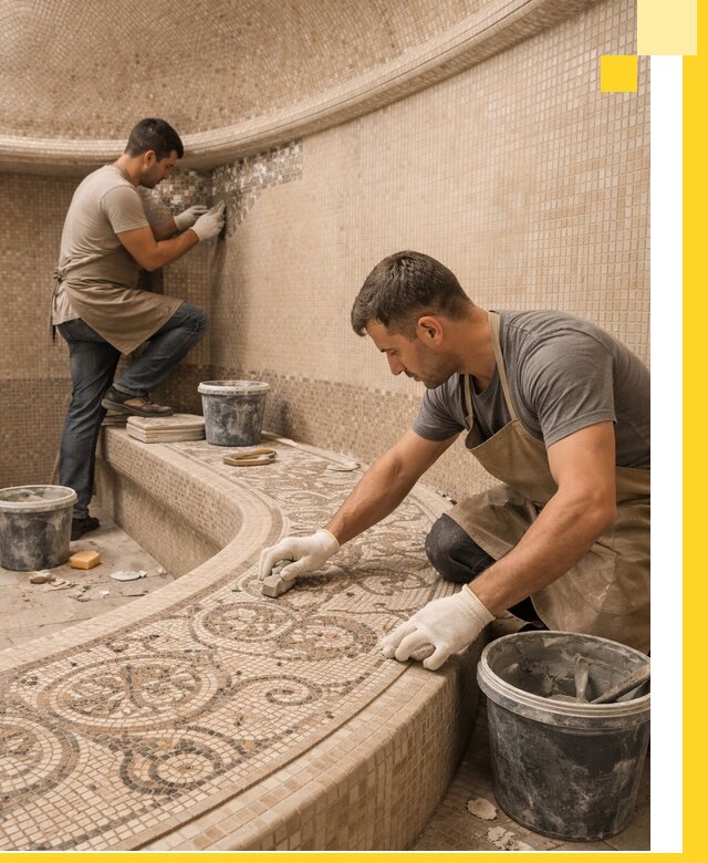 Плитка для хамама в Жигулёвске, укладка, подбор и поставка